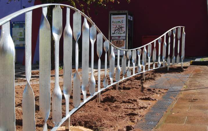 wrought iron metal railings